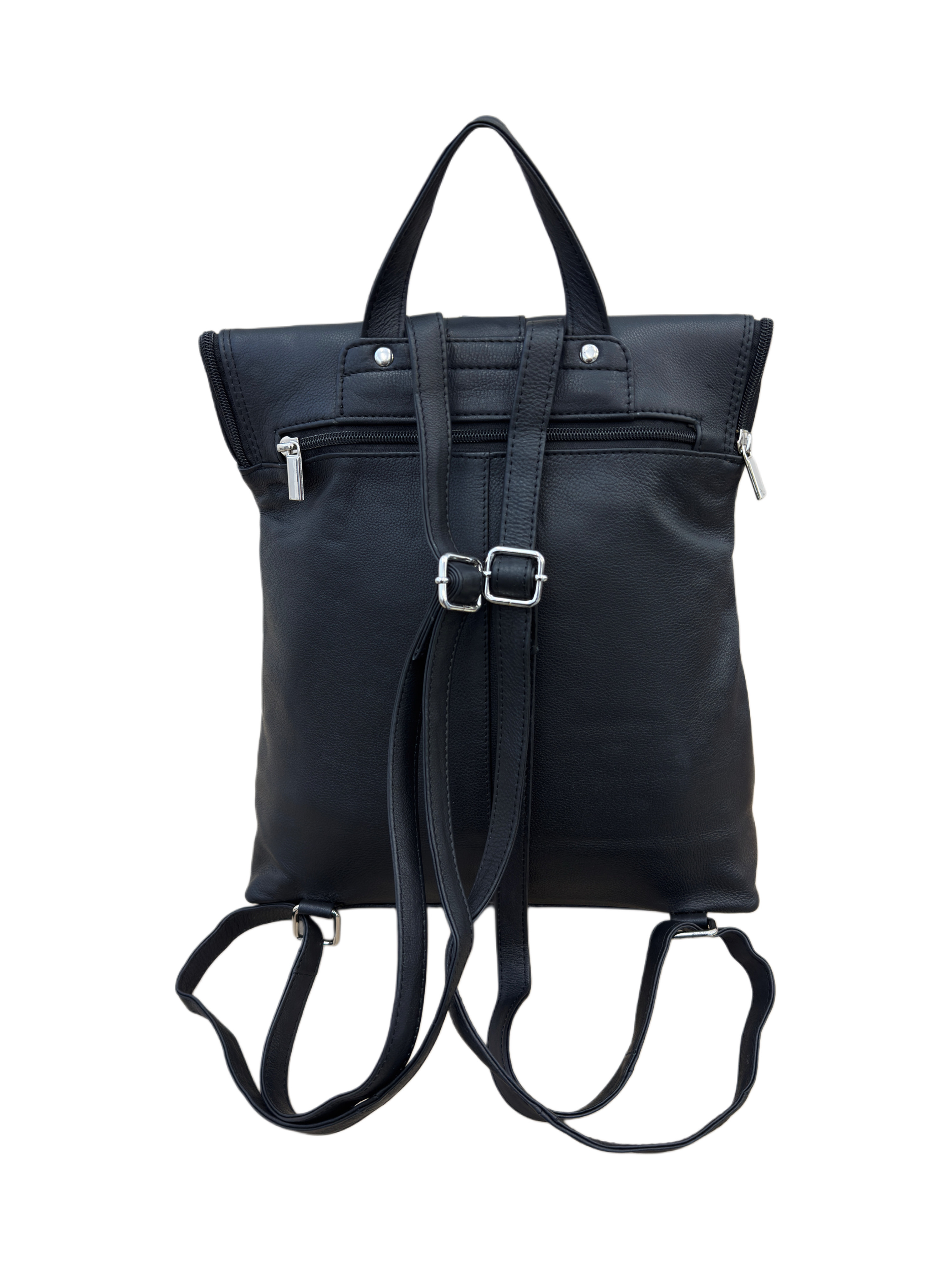 6108 Lederrucksack Überschlagrucksack