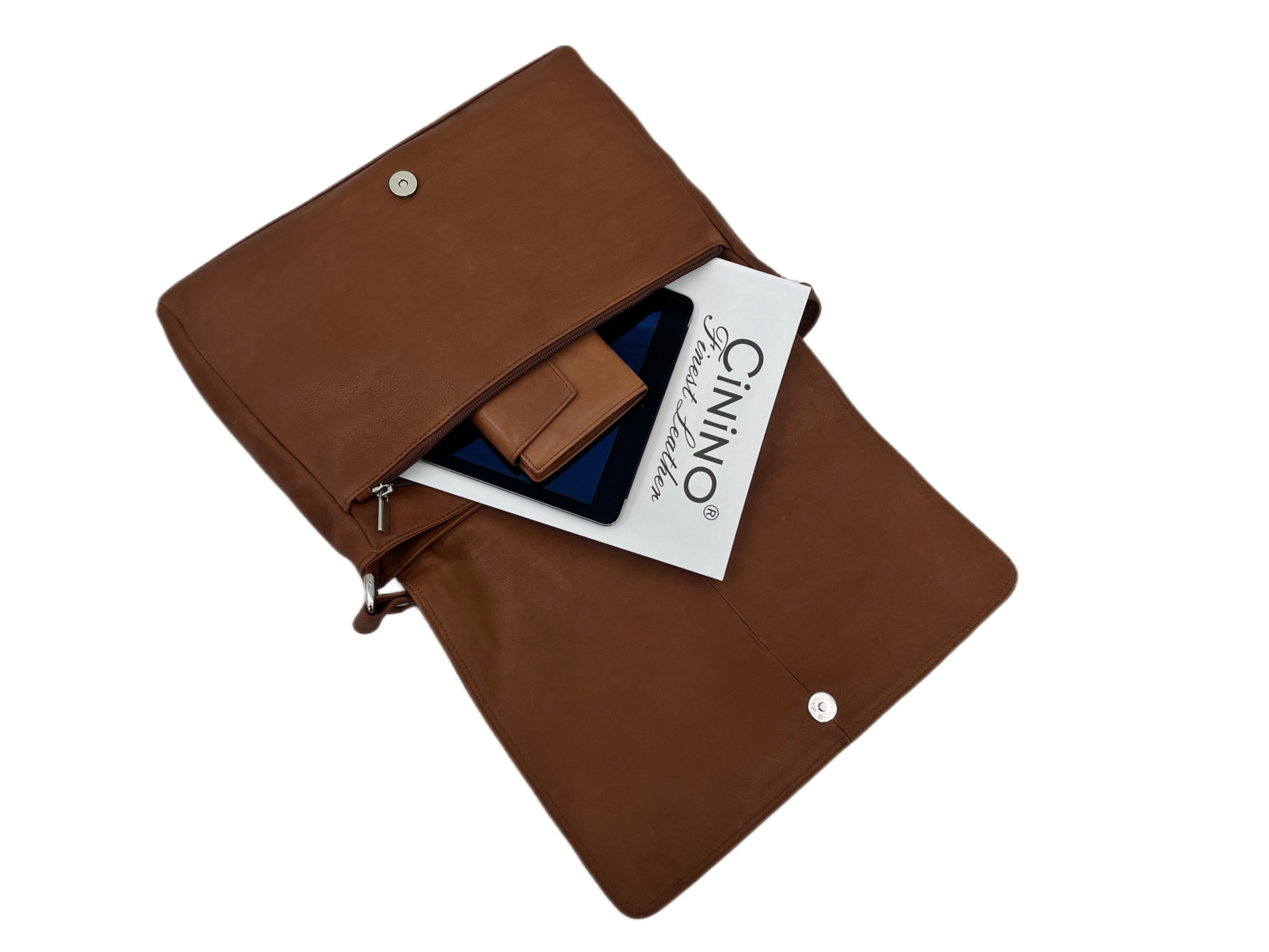  1047 Leder Umhängetasche Crossoverbag XXL Cinino