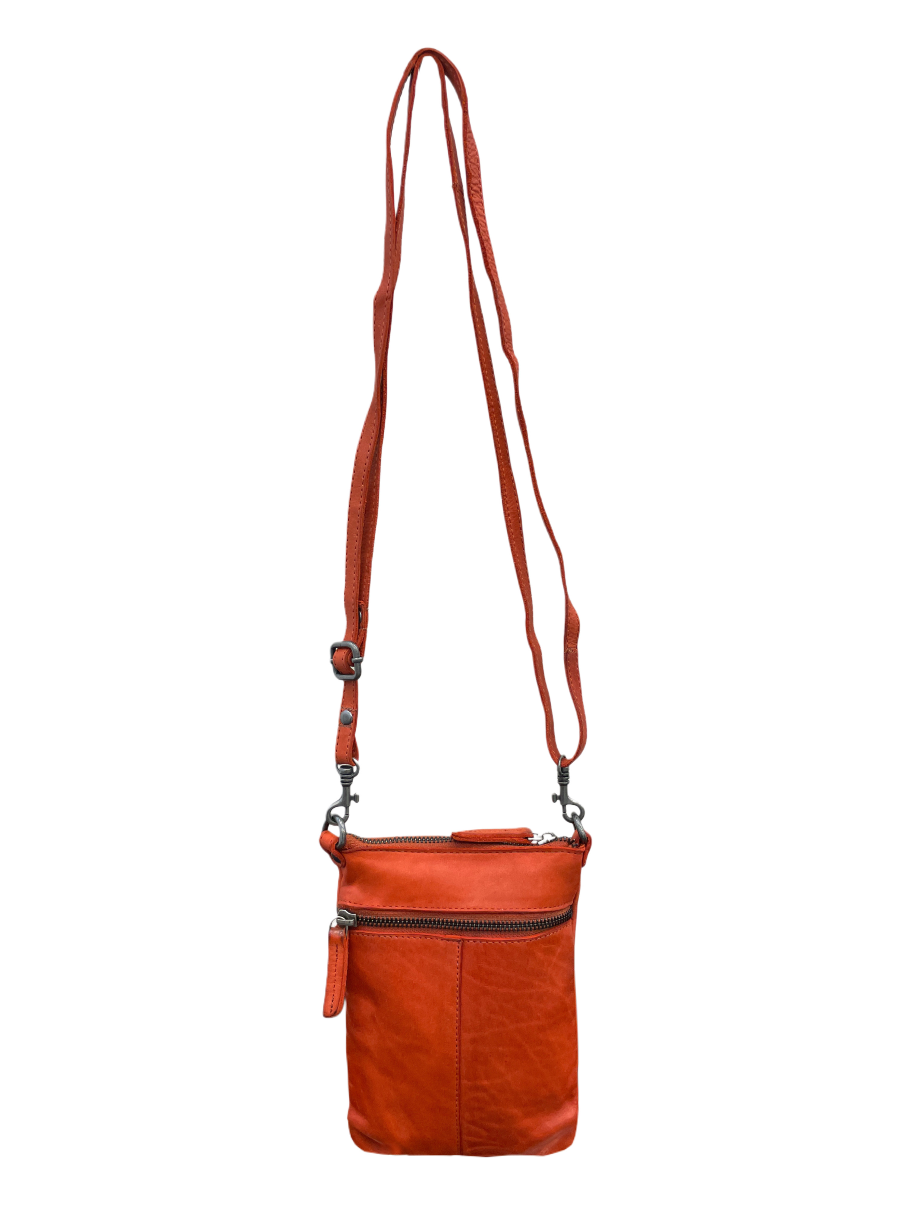 4718 Washed Ledertasche Umhängetasche Handytasche